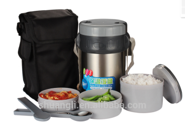 DGCCRF/LFGB certified 2.0L stainless steel vacuum food container/lunch box