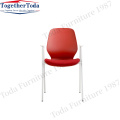 Silla de comedor rojo con reposabrazos