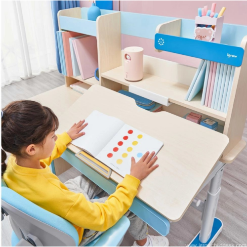 Custom Drawing Children Study Desks igrow height adjustable wood study desks And Chair Supplier