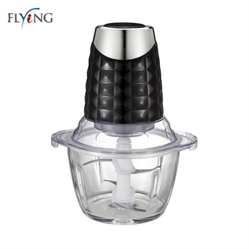 Glass bowl food chopper for ground meat