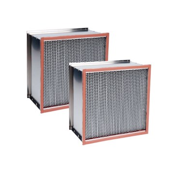 High Efficiency Synthetic Fiber Aluminum High Temperature Deep Pleat HEPA Filter
