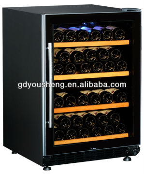 Wangzhongwang refrigerated narrow side door wine cabinet USF-54D(150 liters 54 bottles) with dual zone