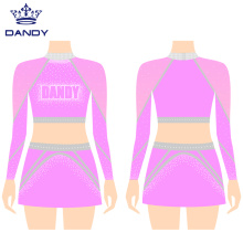 Crop top Multicolore Cheerleading Uniformes Sublimation