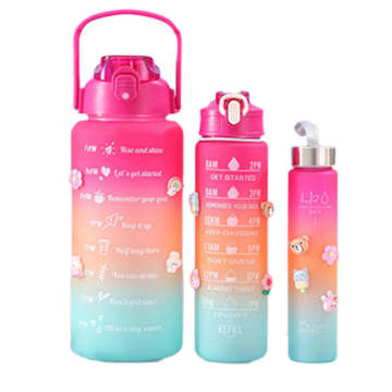 Custom Logo Motivational Water Bottle: Large Capacity, Colorful, and Perfect for Sports