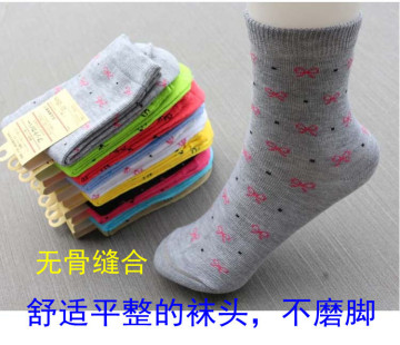 WZ41 Factory wholesale Taobao hot candy color socks autumn and winter socks in Korean socks bow