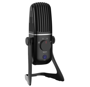 GPUB X-4 USB Cardioid Condenser Microphone with Table Stand and Audio Controls