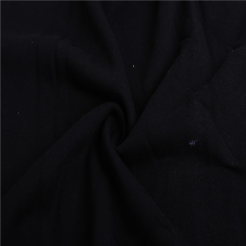 Comfortable Black Knitted Terry Sweater Fabric