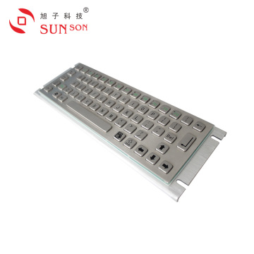 Public Self-service Device Stainless Steel Keyboard With 64 Keys
