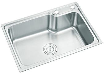 Ss201 Material 650*450*220mm Single-Bowl Kitchen Sink