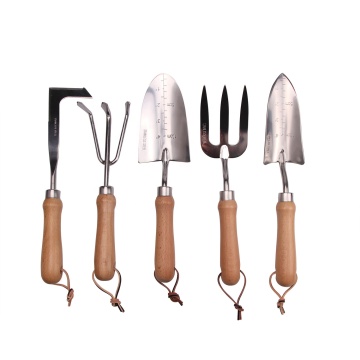 Çocuk bahçe aletleri 3 adet mini set ahşap tutamaklar