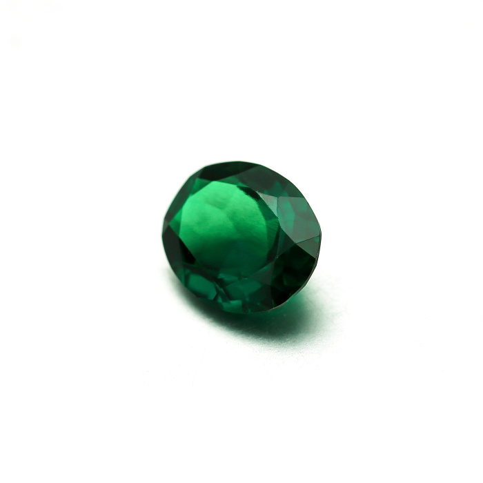 Floral Jewelry Zambian Lab Grown Emerald Oval 5x8mm