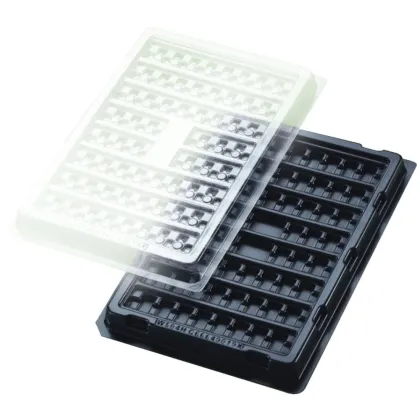 Precision electronic automation thermoformed blister tray