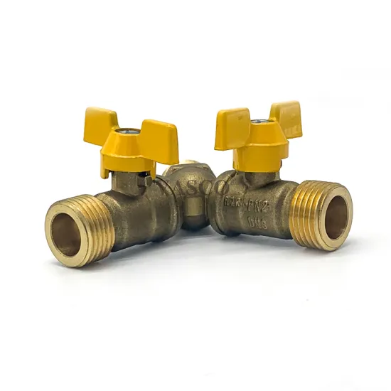 Brass gas valve with  Y type DN15 - DN32 1/2 inch to 1 inch Female and Male thread forge gas system Valve