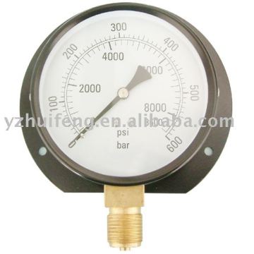 pressure gauge with black flange