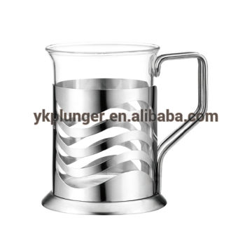 Stainless steel french Press coffee cup with irregular shape