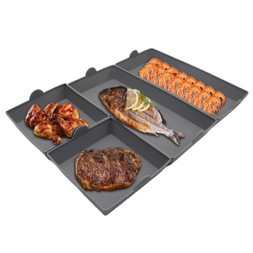 Vierköpfiger Silikon-Backblech-Set: Perfekt für rechteckige Raster-Toast, Backwarenpfanne, Lebensmittel und Kuchenform