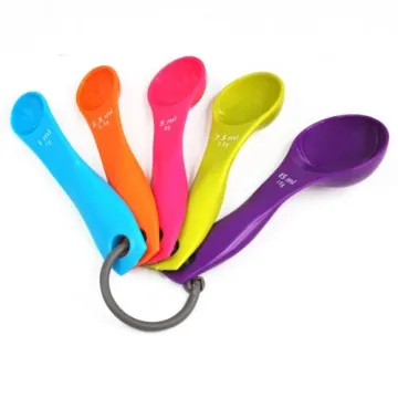 Classic Plastic Color Measuring Spoons Set