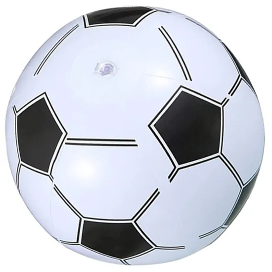 Custom PVC 30cm Football Shaped Inflatable Pool Beach Ball with Logo for Promotion Advertising Toy Manufacturers