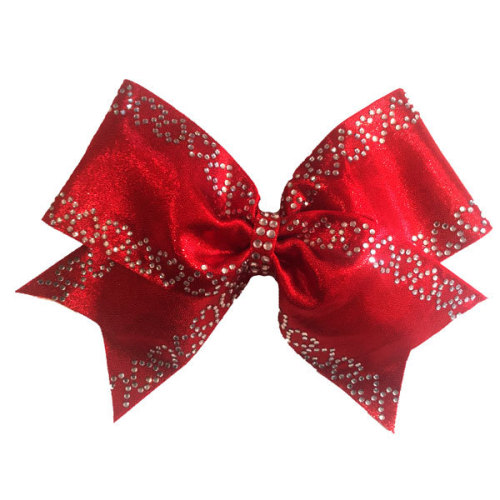 Custom Cheer Bow Strip Fashion  Rhinestone Transfer