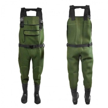 Factory Top-Selling Waterproof Breathable Neoprene Chest Waders with Boots for Fishing