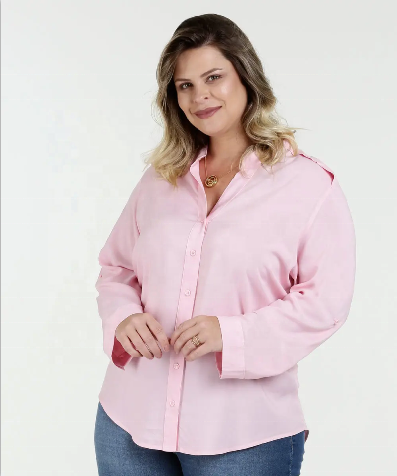 Toppar och blusar Plus Size långärmad blus