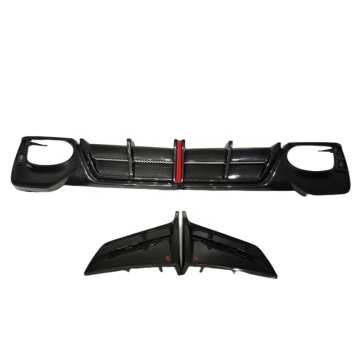 Body Kit AE: diffusore posteriore in fibra di carbonio premium e labbro per Audi RS7 e RS6 (C8, 2019-2023)
