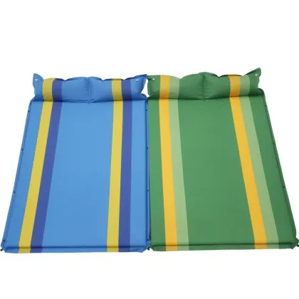 Waterproof PVC Air Bed Camping Mattress - Portable Double Flocked Sleeping Mat