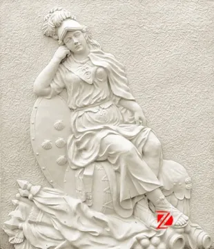 Sexy lady wall relief