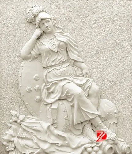 Sexy lady wall relief