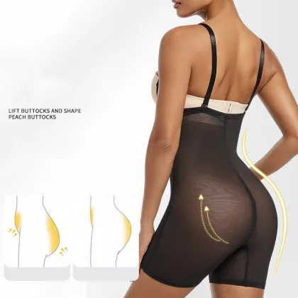 Large Size Postpartum Shaping Underwear: High-Waist Belly Pants with Suspenders for Seamless Abdomen Support