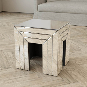 silver mirrored bedroom furniture nightstand