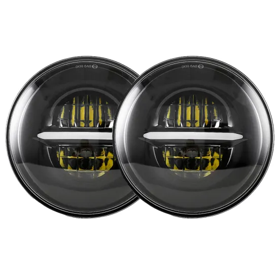 7 Inch Round LED Headlight with DRL for Jeep JK - 50W LED Headlamp