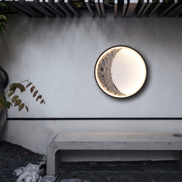 Moon Wall Lamp: Luxury Background for Modern Living Room and Corridor Decor