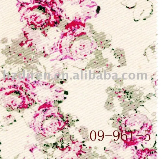 flower printed cheap T/C poplin fabric for lady's garment