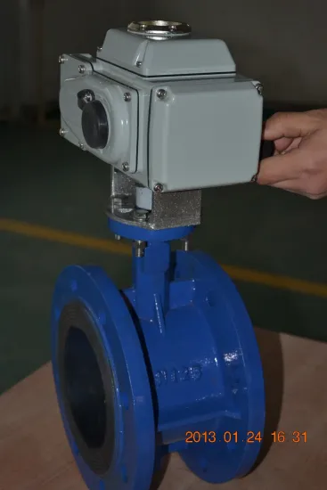electric flange disc type dn150 butterfly valve