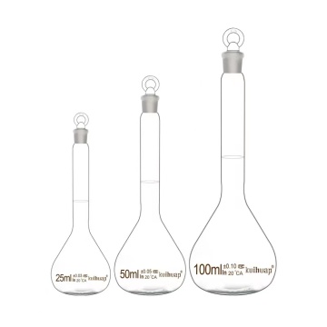Clear glass volumetric flask with stopper 2000ml