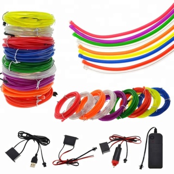 Wholesale Waterproof LED Lights: 3m 2.3mm EL Wire with Neon Tube and Controller for Parties
