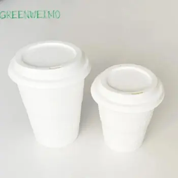 Biodegradable Bagasse Coffee Cups with Lids