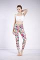 Ladies Floral Printed High Waist High Elastic leggings