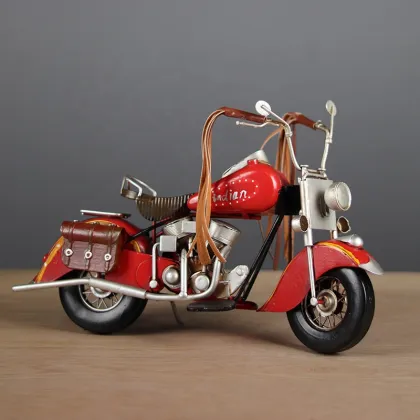 Retro Indian Motorcycle Nostalgic Decor for Home Bar Display