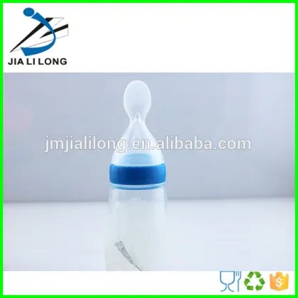 Silicone baby feeder baby bottle baby food dispensing spoon