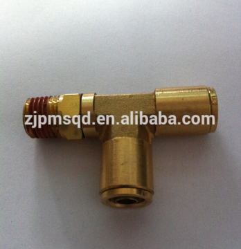 America brass Push Connect male run tee DOT connector NPT thread fitting
