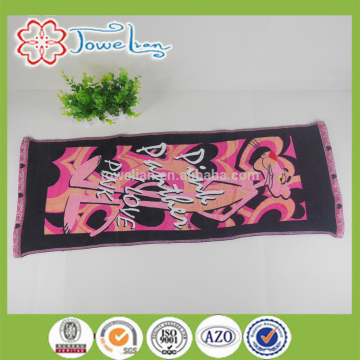 100% cotton jacquard interrupted reactive printng face towel