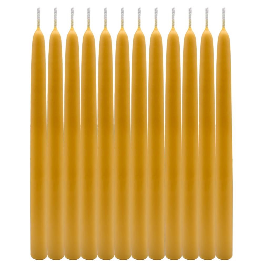 100% Natural Hand Poured Beeswax Taper Candles