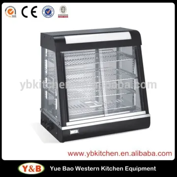 Luxury arc- Shaped Glass Food Warmer Display Showcase / Fast Food Warmer