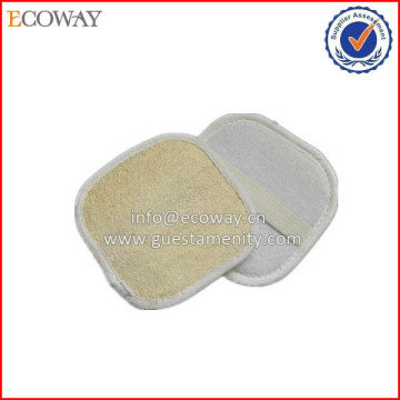 custom hotel disposable loofah/natural loofah padded bath mat