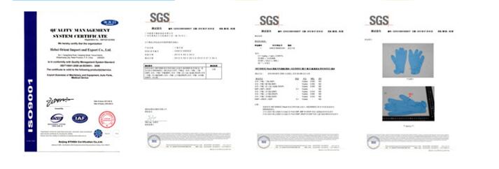 Nitrile certificate