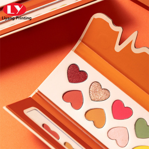 special type irregular shape eyeshadow palette packaging box