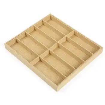 Custom Logo Sunglasses Display Boxes with Slots - 2023 Burlap Cardboard Storage Trays