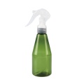 frasco spray de gatilho plástico de cor verde transparente para animais de estimação
